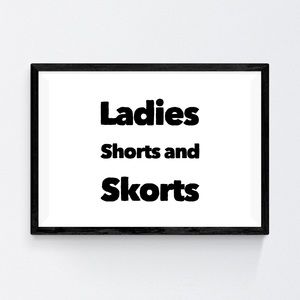 Ladies shorts and skirts